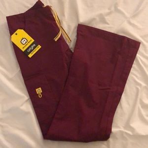 Wonderwink burgundy scrub pants